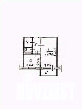 1-к квартира, вторичка, 33м2, -1/9 этаж