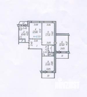 4-к квартира, вторичка, 79м2, 4/10 этаж
