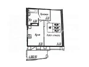 1-к квартира, вторичка, 35м2, 10/17 этаж