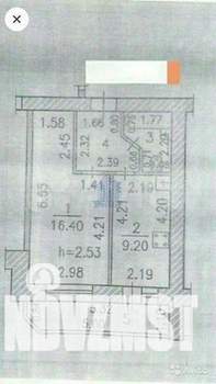 1-к квартира, вторичка, 39м2, 7/9 этаж