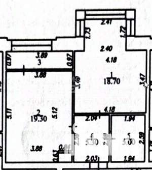 1-к квартира, вторичка, 52м2, 2/9 этаж