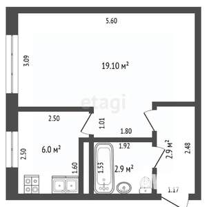 1-к квартира, вторичка, 31м2, 1/5 этаж