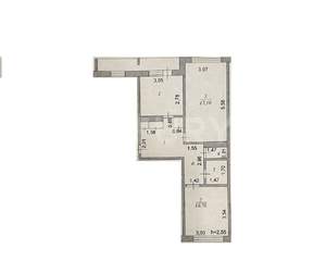 2-к квартира, вторичка, 56м2, 5/5 этаж