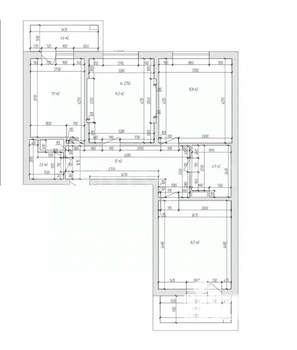 3-к квартира, вторичка, 89м2, 12/14 этаж
