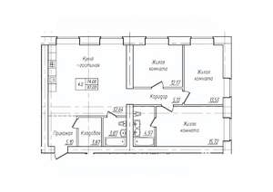 4-к квартира, вторичка, 97м2, 10/10 этаж