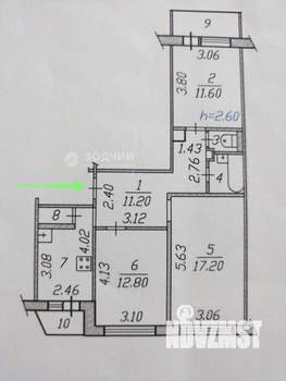 3-к квартира, вторичка, 65м2, 5/9 этаж