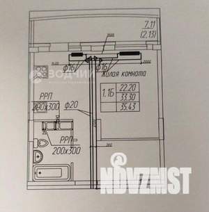 1-к квартира, вторичка, 36м2, 8/16 этаж