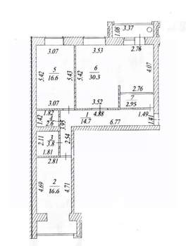 3-к квартира, вторичка, 90м2, 3/9 этаж