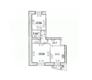 2-к квартира, вторичка, 60м2, 5/5 этаж