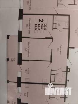 2-к квартира, сданный дом, 59м2, 12/12 этаж
