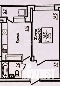 1-к квартира, вторичка, 38м2, 2/16 этаж