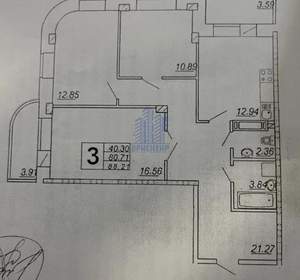 3-к квартира, вторичка, 90м2, 3/25 этаж