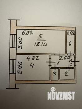 1-к квартира, вторичка, 41м2, 5/9 этаж