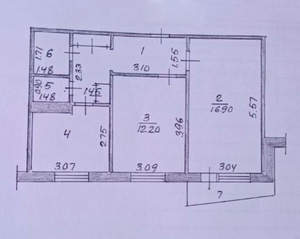 2-к квартира, вторичка, 50м2, 2/9 этаж