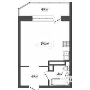 Студия квартира, вторичка, 29м2, 15/16 этаж