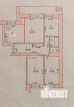 4-к квартира, вторичка, 73м2, 7/9 этаж