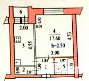 1-к квартира, вторичка, 36м2, 3/9 этаж