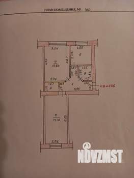 2-к квартира, вторичка, 44м2, 1/5 этаж